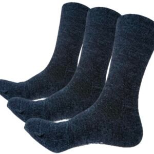 ULLMYS Herren Merino Wollsocken – 98% Naturfasern, davon 80% Merino Wolle für Komfort im Alltag & Business, aus Europa – Dunkelgrau, 3 Paar, Größe 39/42