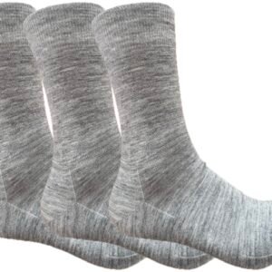 ULLMYS Herren Merino Wollsocken – 98% Naturfasern, davon 80% Merino Wolle für Komfort im Alltag & Business, aus Europa – Hellgrau, 3 Paar, Größe 39/42