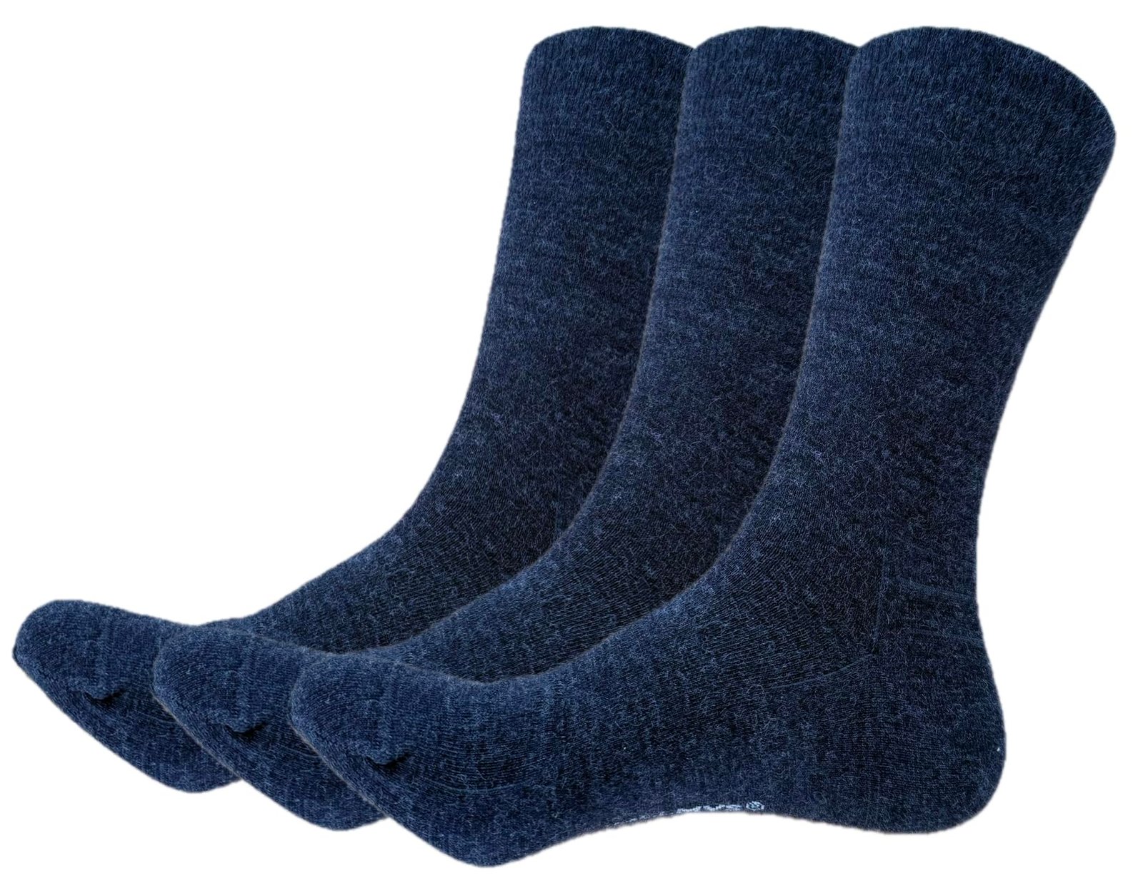 ULLMYS Herren Merino Wollsocken – 98% Naturfasern, davon 80% Merino Wolle für Komfort im Alltag & Business, aus Europa – Navy, 3 Paar, Größe 39/42
