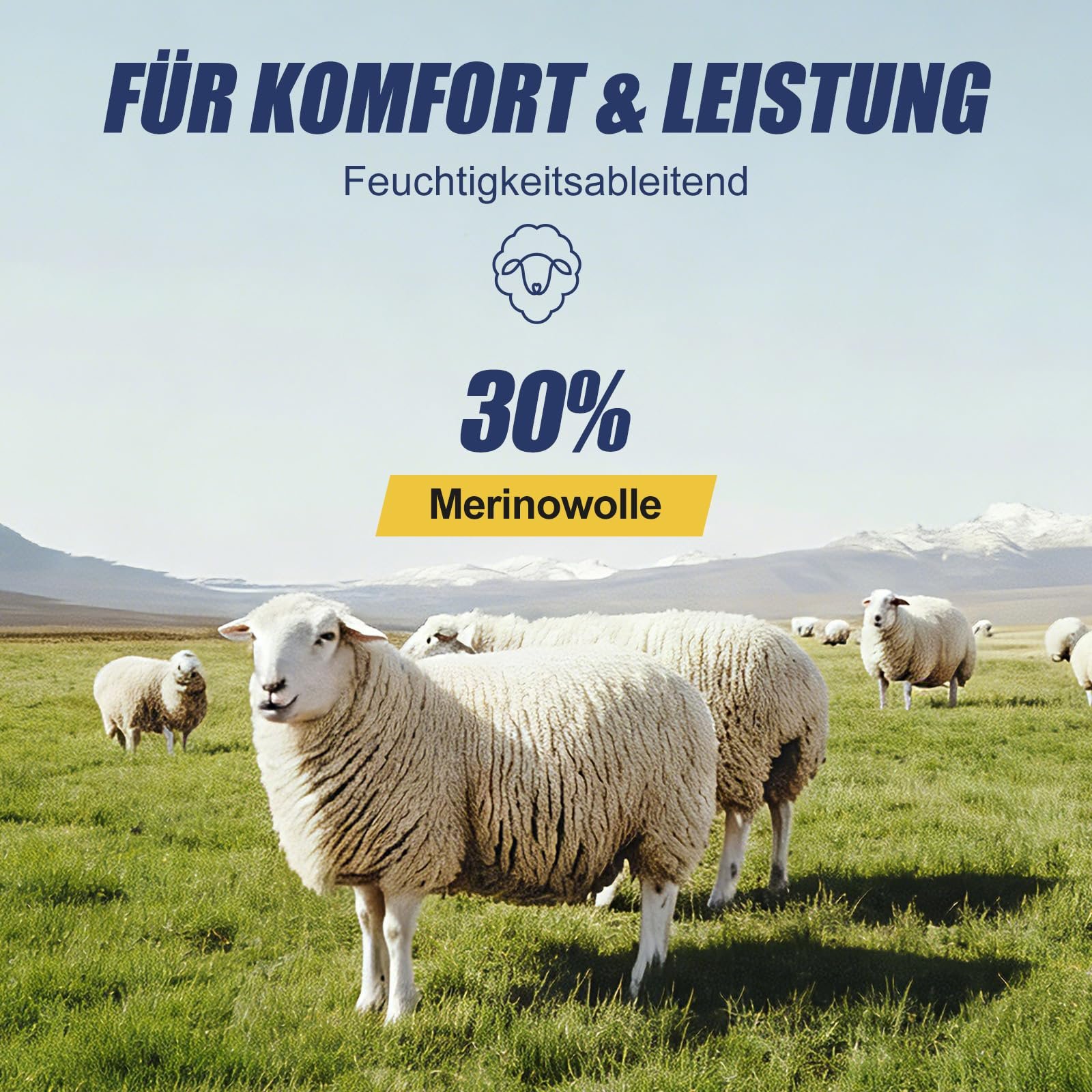 Niofind Merino Wandersocken Damen Herren, Atmungsaktiv Quarter Sneaker Socken Wollsocken, Gepolstert Laufsocken Kurze Sportsocken für Alltag Sport Outdoor 6 Paar - Image 3
