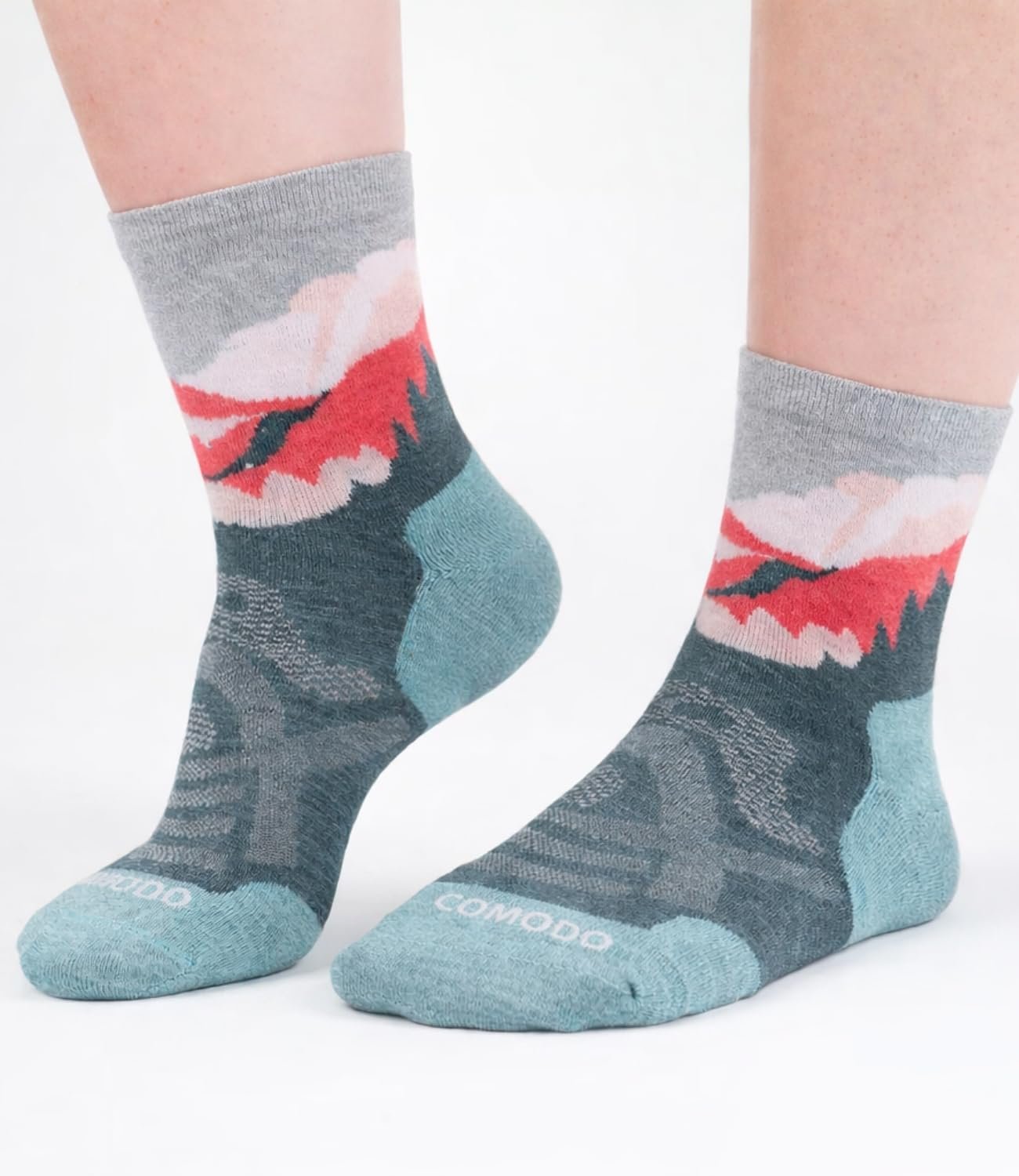 TODO Comodo Dünne Leichte 70% Merino Wandersocken Damen Sommer Wandersocken Merino-Wolle Trekkingsocken (Olive, 35-38) - Image 3